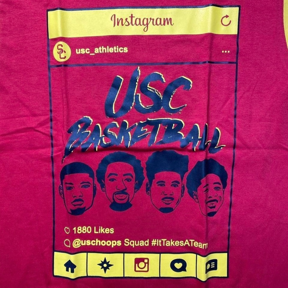 2018 USC Trojans college basketball promo shirt